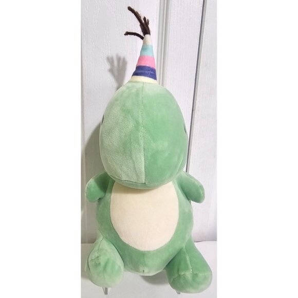 Soft Plush Birthday Party Dinosaur T-Rex Stuffed Animal Hat Plushie Toy Green - Picture 3 of 7